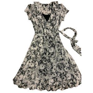 NWT Floral Midi Dress Two Piece SZ 6